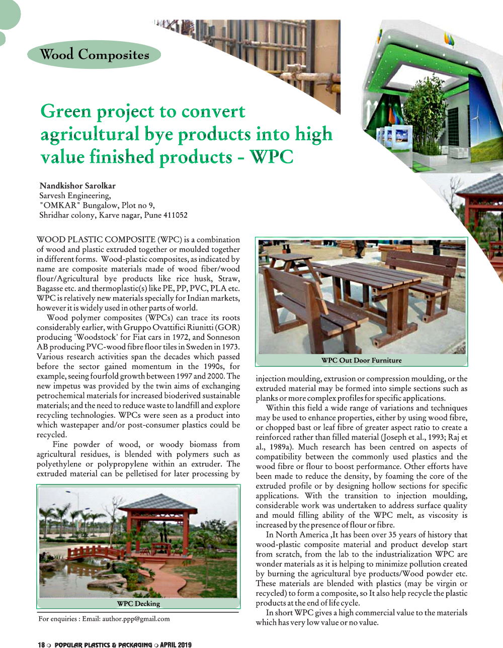 Green project to convert agricultural bye products