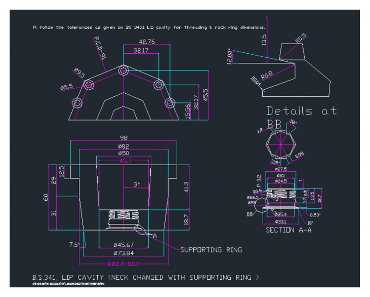 LIP CAVITY FOR PET PREFORM
